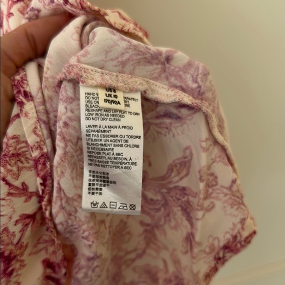NWT Free People Backless Dress in Pink and Cream - Picture 13 of 13